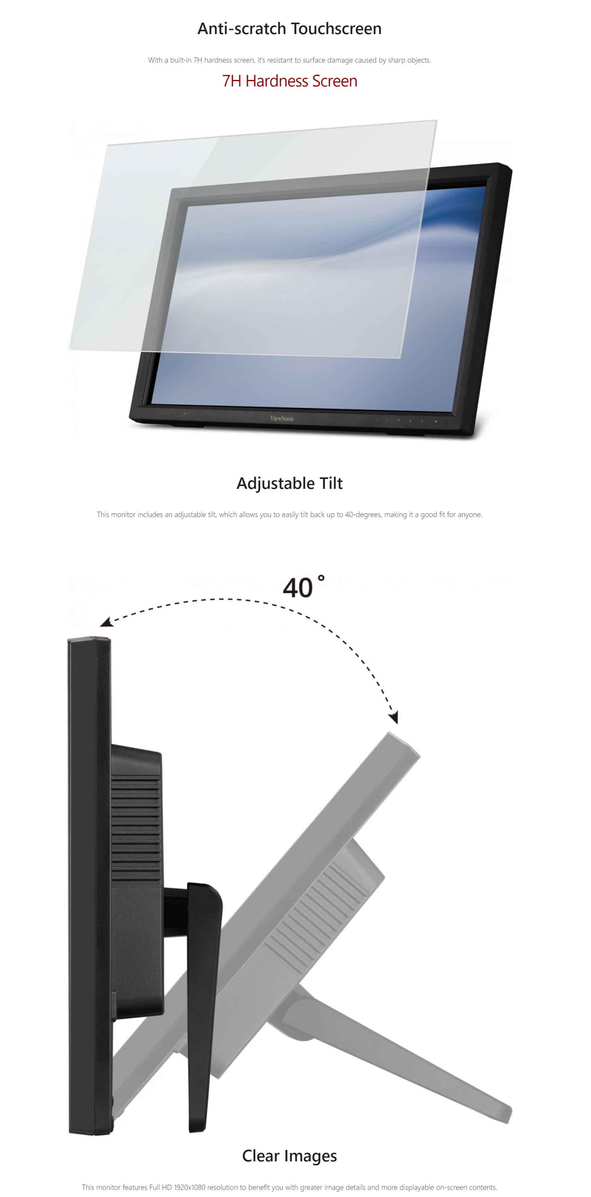 VIEWSONIC TD2223 TOUCH MONITOR in bd